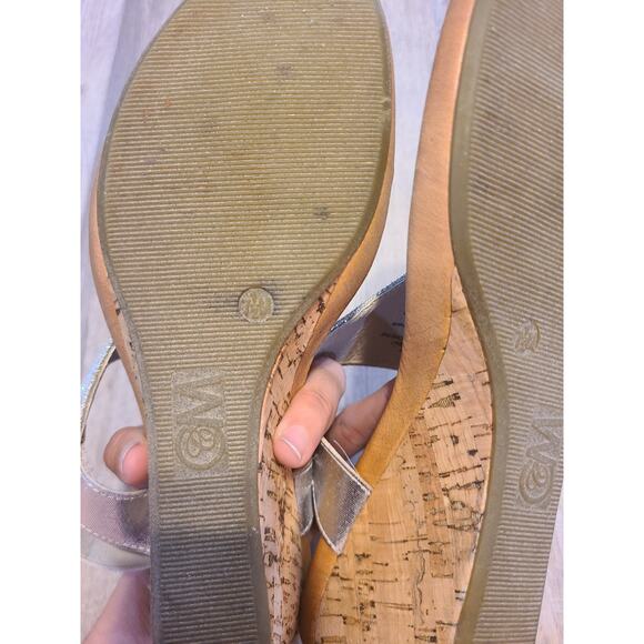 Cherie silver 3inch wedge size 7.5M woman's shoe - Picture 8 of 10